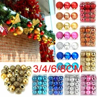 3cm 4cm 6cm 8cm christmas tree hanging bauble ball for xmas christmas new year party home hanging drop ornament decorations