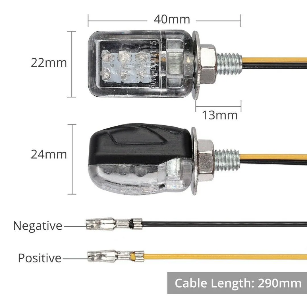 

Practical To Use Turn Signal Lights Small Indicators Yellow 2pcs DC 12V High Quality