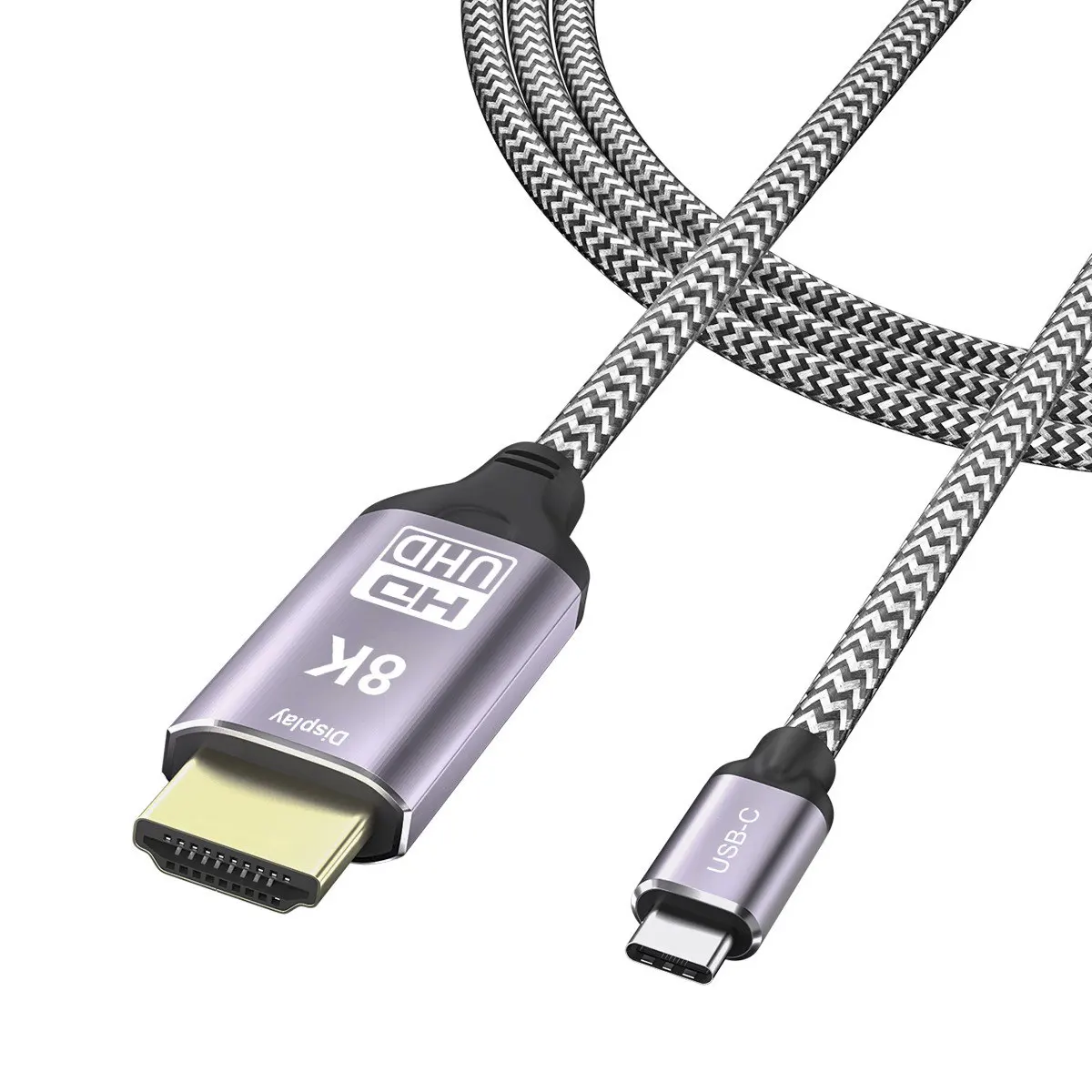 

USB4 USB-C Type-C Source to HDTV 2.0 Display 8K UHD 4K DP to HDTV Male Monitor Cable Connector 1.8m 6ft