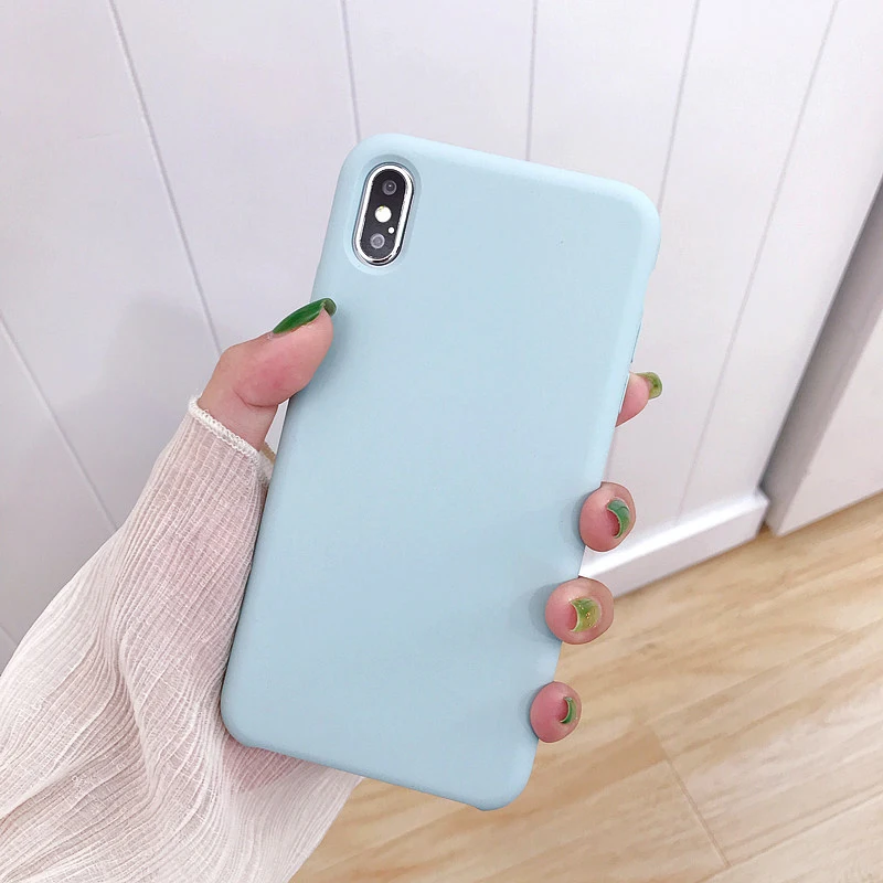 Gemstone green Жидкий силиконовый чехол для iPhone 7, 8, 6, 6s Plus, устойчивый к царапинам, защитный чехол для iPhone 11 Pro Max XR X XS Max, чехол - Цвет: Gemstone green
