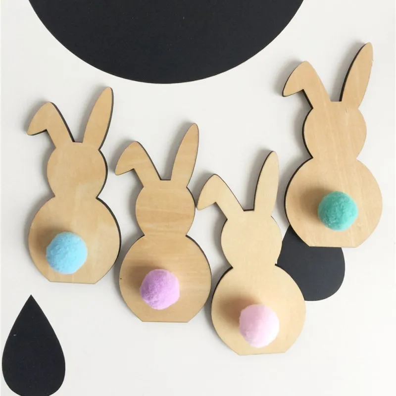 INS кролик деревянные украшения в скандинавском стиле украшение для детской