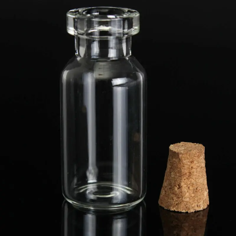 

5/10/25pcs Cork Vial Wishing Bottles Small Clear Glass Transparent Empty Vials 16x35mm 2ml mini Containers.