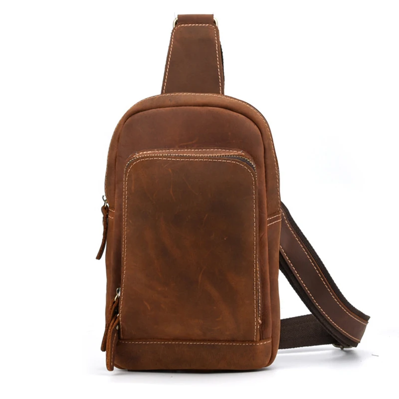 Сумка Кроссбоди Luufan мужская из натуральной кожи однолямочная слинг сумка