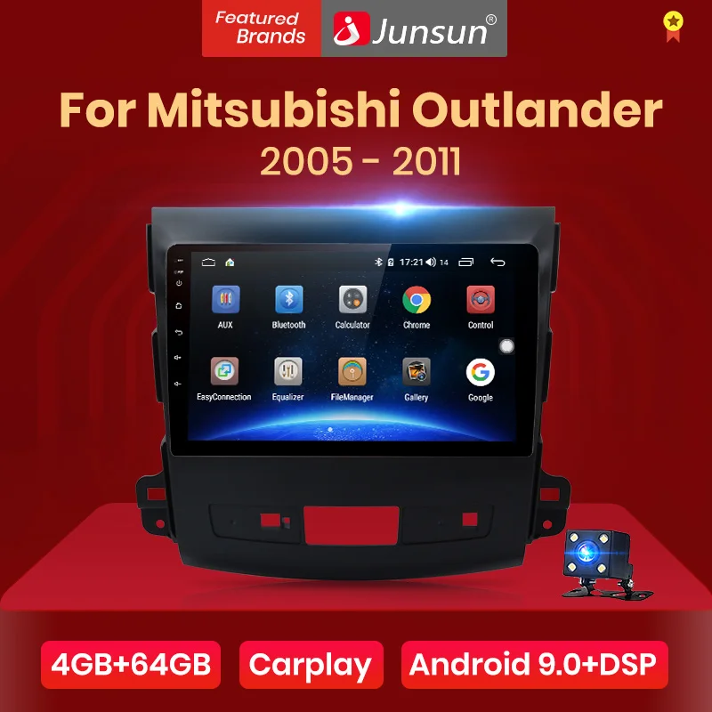 Junsun V1 pro 4G+ 64G CarPlay DSP Android 8,1 автомобильный Радио Мультимедиа стерео плеер gps для Mitsubishi Outlander xl 2 2005-2011 2Din