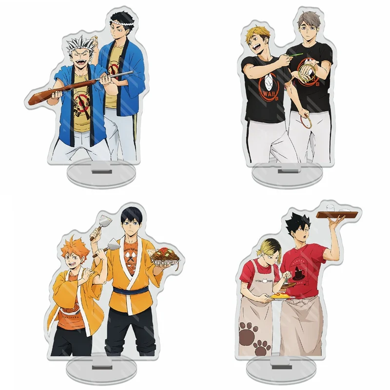 

Anime Haikyuu!! Desk Stand Figures Models Volleyball Teenagers Figures Plate Holder Stand Model Plate Toy Decor Collection