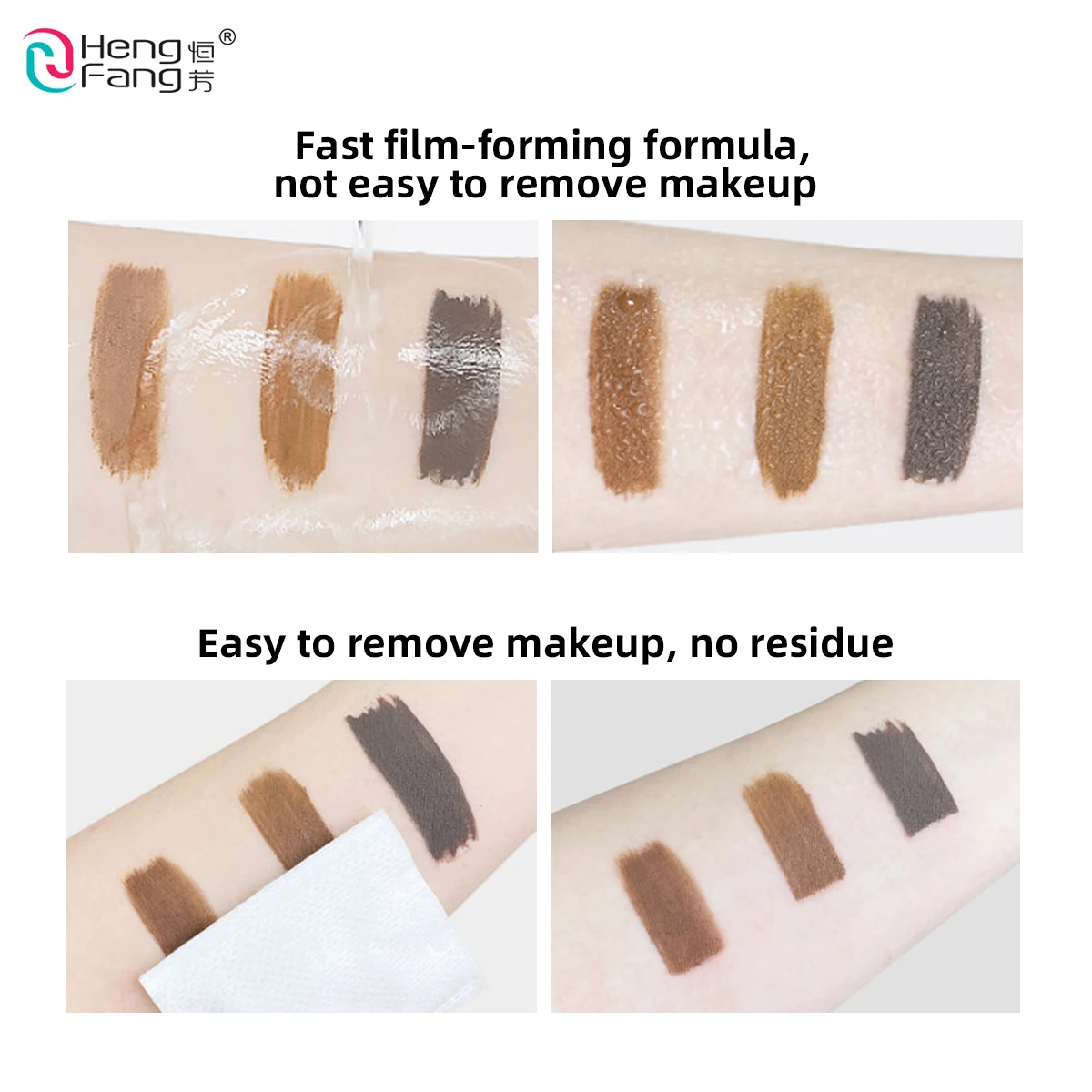 HengFang средство для макияжа глаз 2 в 1 легкий нанесении карандаш бровей