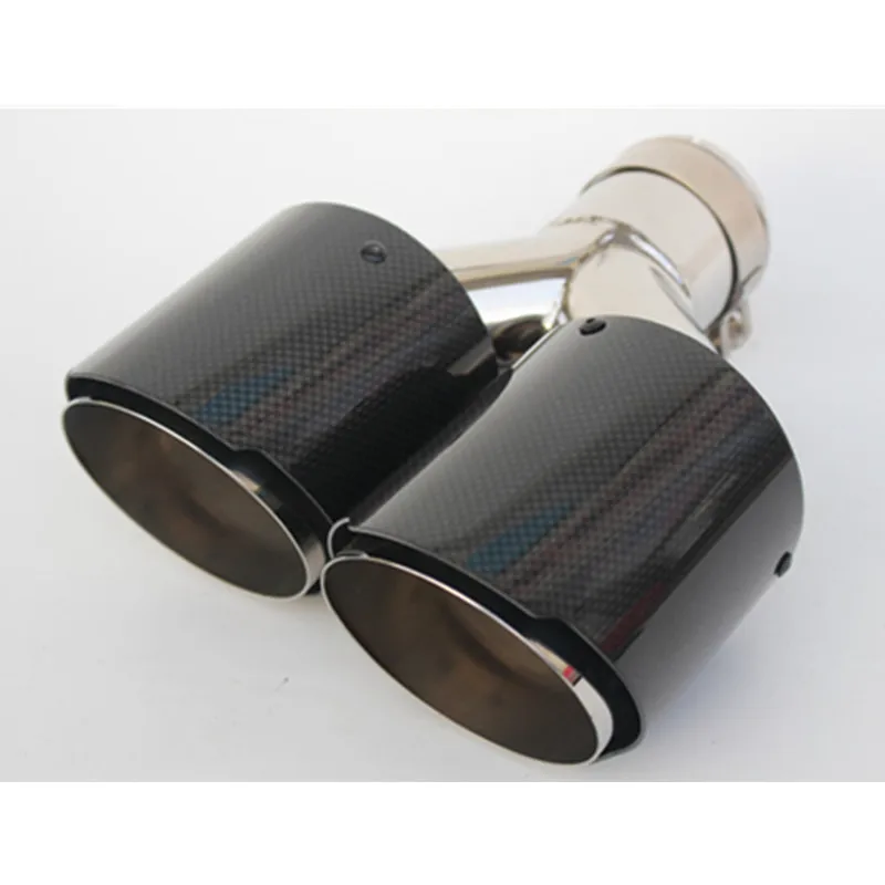 Универсальный двойной наконечник для выхлопной трубы Akrapovic глянцевый из