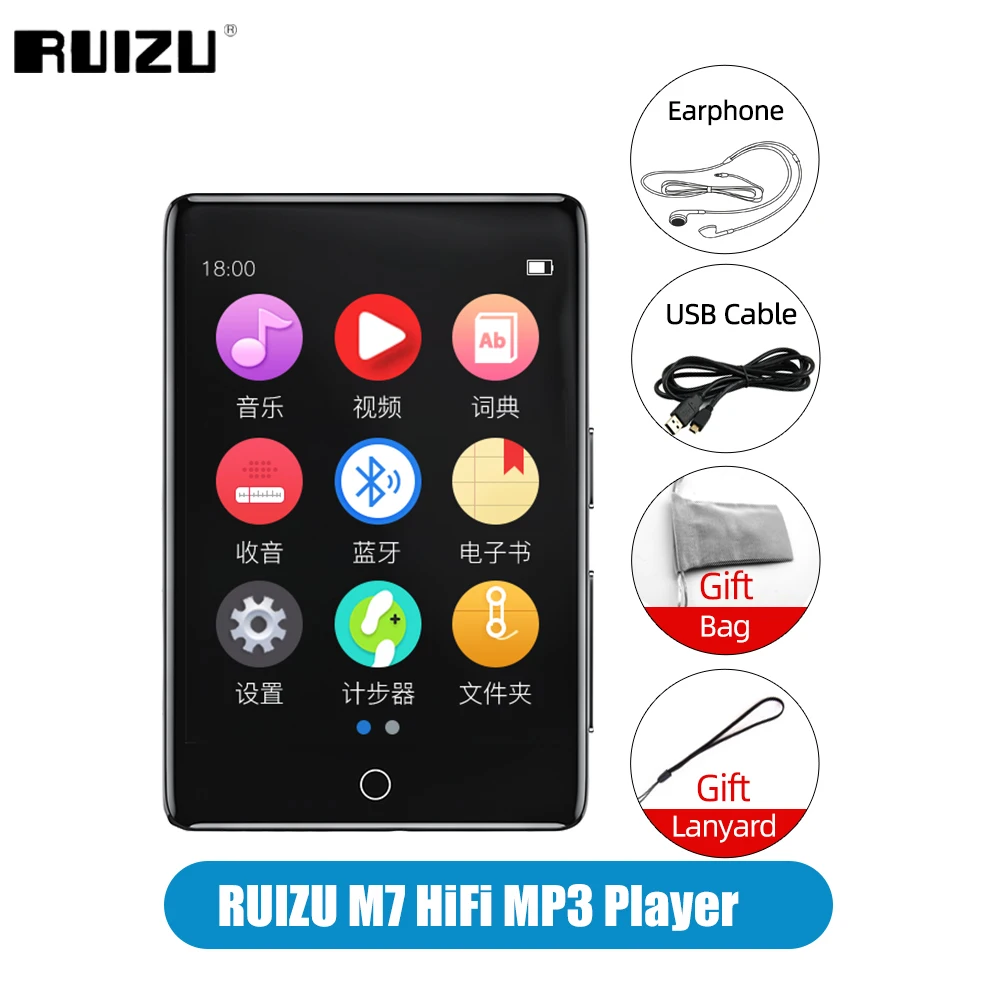 Mp3-плеер RUIZU с поддержкой Bluetooth 5 0 2 8 дюйма | Электроника