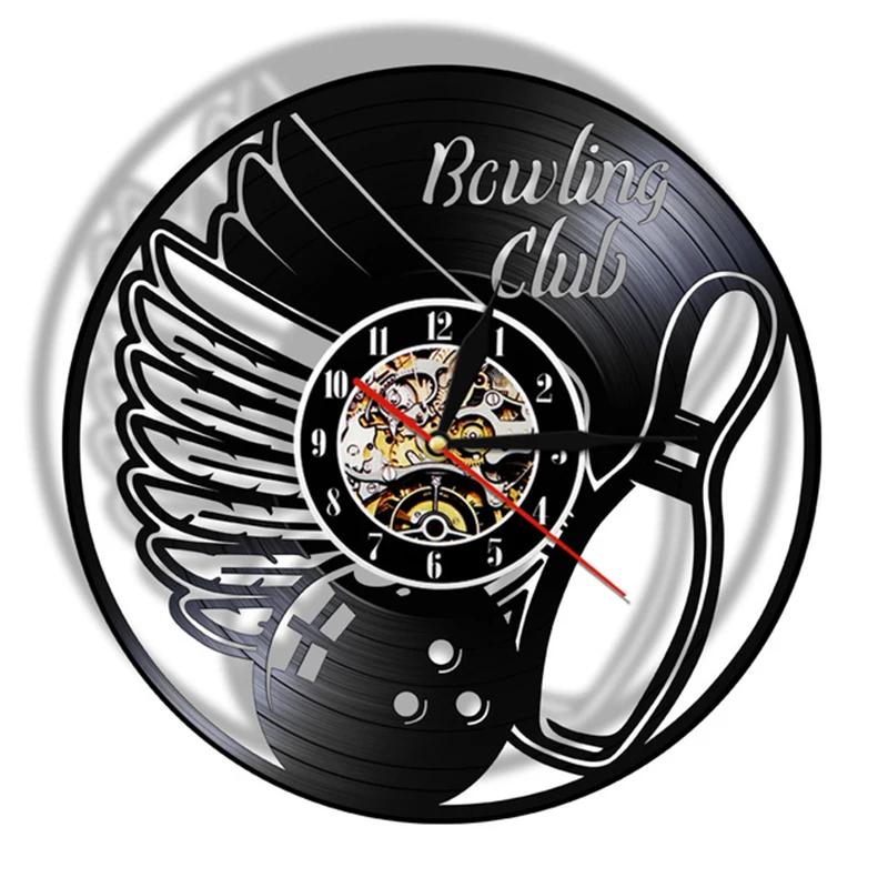 Часы настенные в стиле боулинга спортивные винтажные бесшумные декоративные для