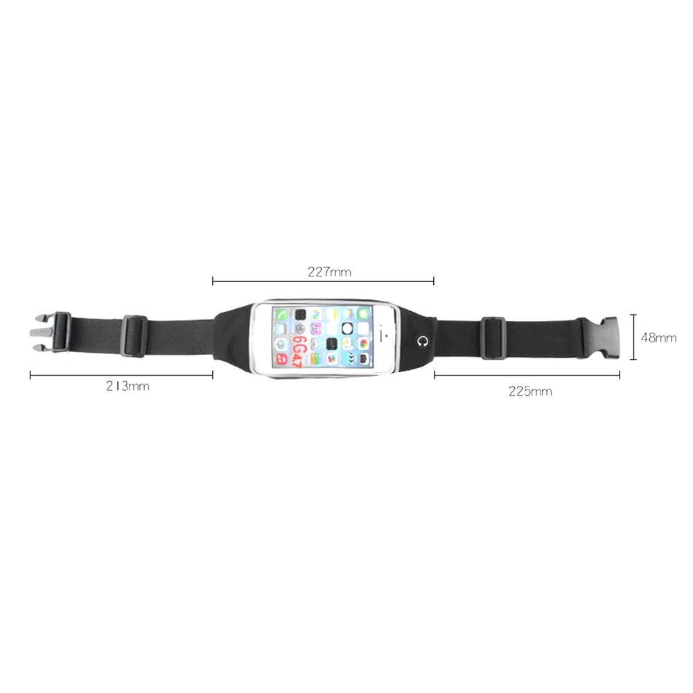 

Running Sport Waist Belt Pocket Sports Fanny Pack Fitness Workout Belt Waterproof Touchscreen Bum Bag For 4.7 Inch Phone