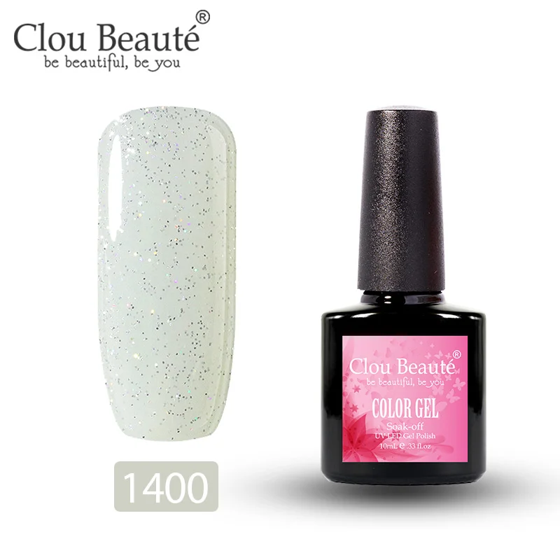 Clou Beaute 179 цветов Гель-лак для ногтей 10 мл УФ маникюр Дизайн полуперманентные Лаки дизайн ногтей гель Украшение Лак - Цвет: 1400