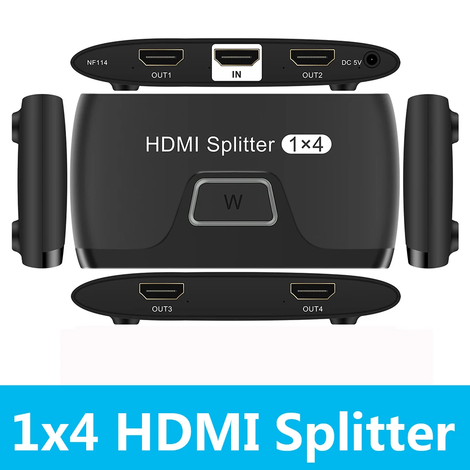 WIISTAR 4K 1x4 HDMI сплиттер 1 в 4 из Мощность усилитель сигнала аудио переключатель HD