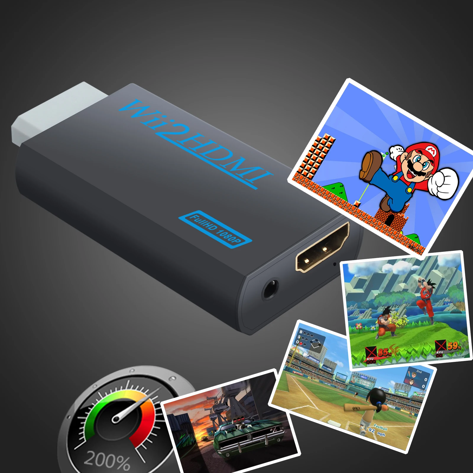 ESYNiC для wii в HDMI конвертер весы сигнал 720p и 1080p видео HD HDTV с 3 5 мм аудио адаптер |
