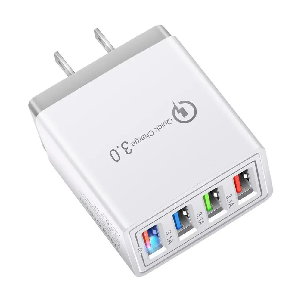 4 порта быстрой быстрое зарядное устройство QC 3 0 USB Hub 3.5A адаптер питания США
