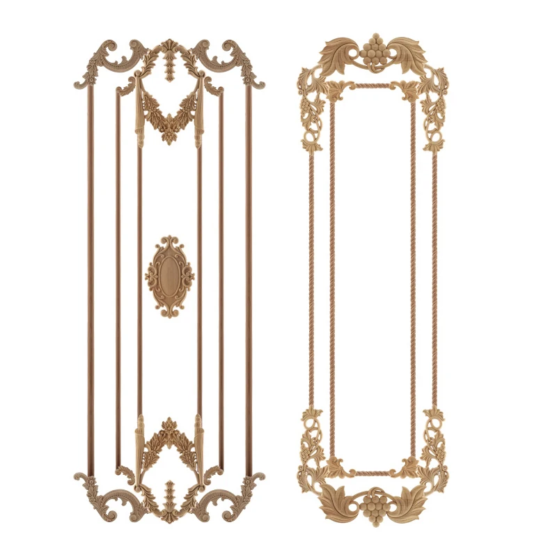 VZLX изысканные неокрашенные длинные листья резиновые украшения мебели