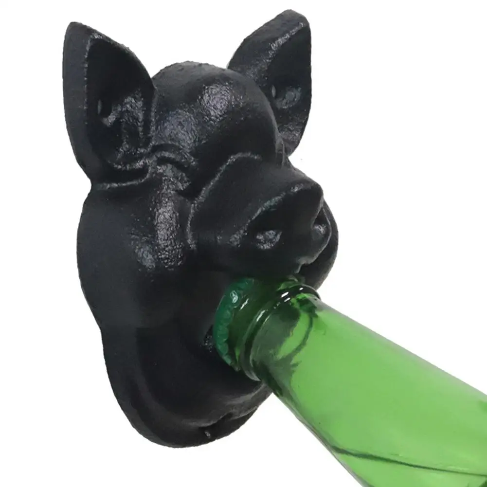 

Vintage Pig Head Cast Iron Wall Mounted Wine Beer Bottle Cap Opener Bar Supplies