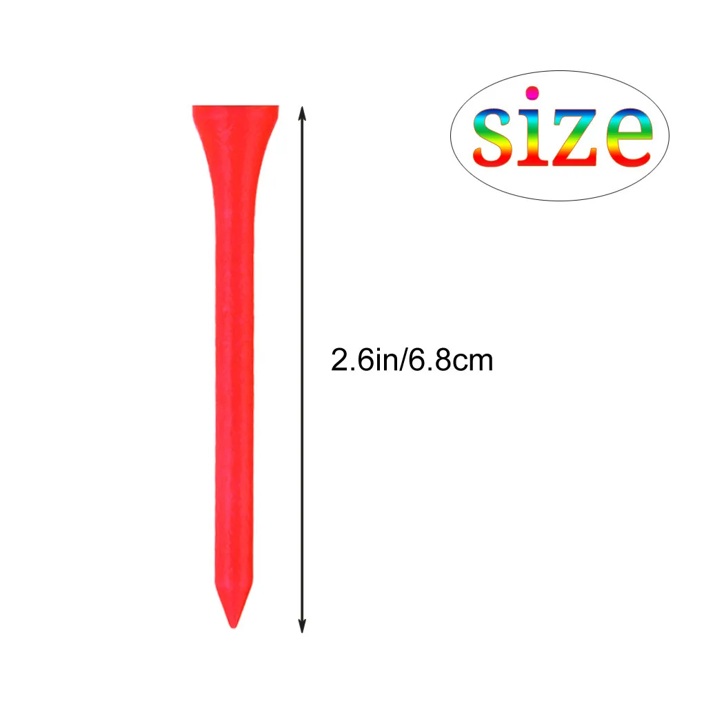 Посылка из 100 тройников тройники для гольфа яркий держатель мячей 2 6 дюймов