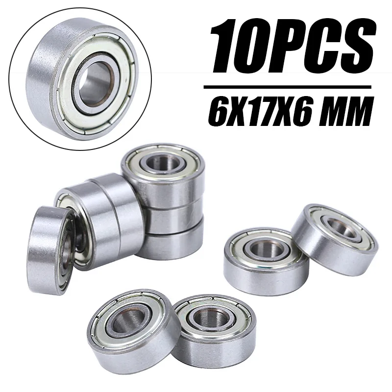 10 шт. 606 ZZ набор подшипников металлические миниатюрные шариковые подшипники