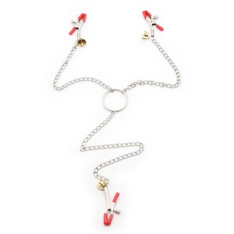 БДСМ Связывание из нержавеющей стали соски зажимы маленький колокол половые