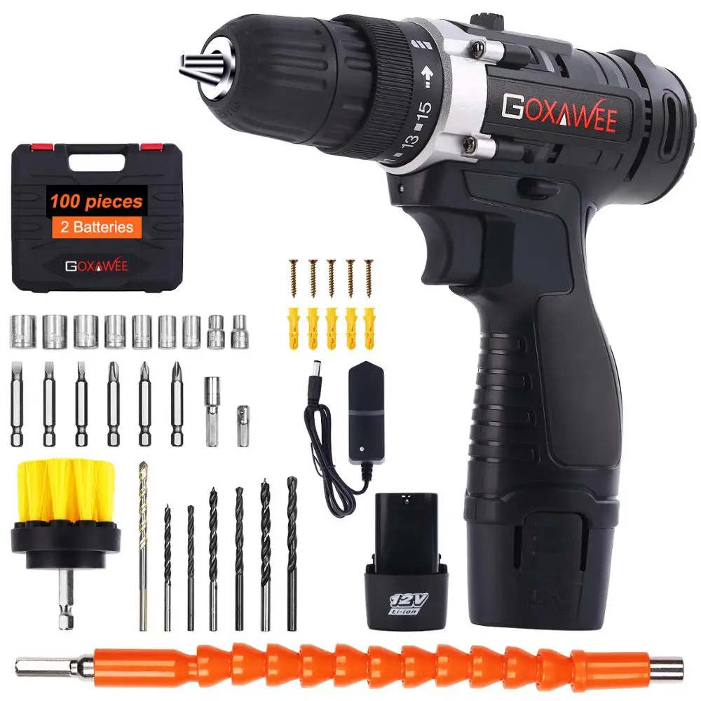 Электрическая отвертка GOXAWEE 12 В/21 в Беспроводная электрическая дрель бытовой