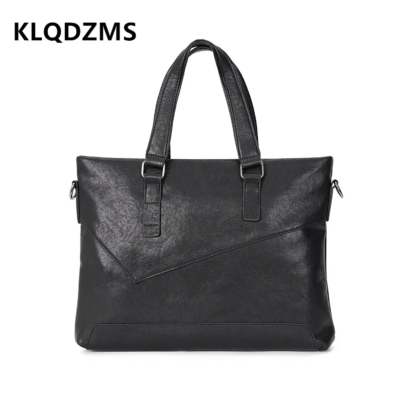 KLQDZMS Men's Briefcases PU Luxury Business Briefcase Messengers Men's Durable Handbag Multifunctional Laptop-Bag