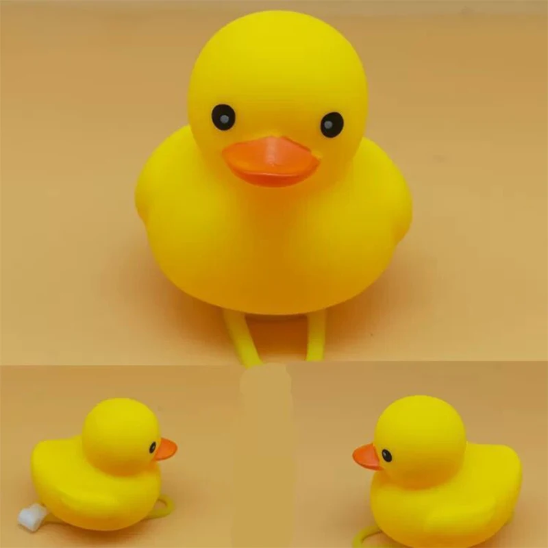 Велосипед свет мультфильм кремнезема маленькая Желтая утка шлем передний