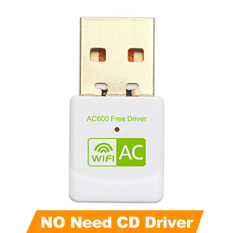 600M Free Driver Бесплатный драйвер USB Wifi адаптер 600 Мбит/с Wi fi адаптер 5 ГГц антенна USB Ethernet ПК Wi-fi адаптер Lan Wifi ключ AC Wifi приемник - Цвет: 600M Free Driver