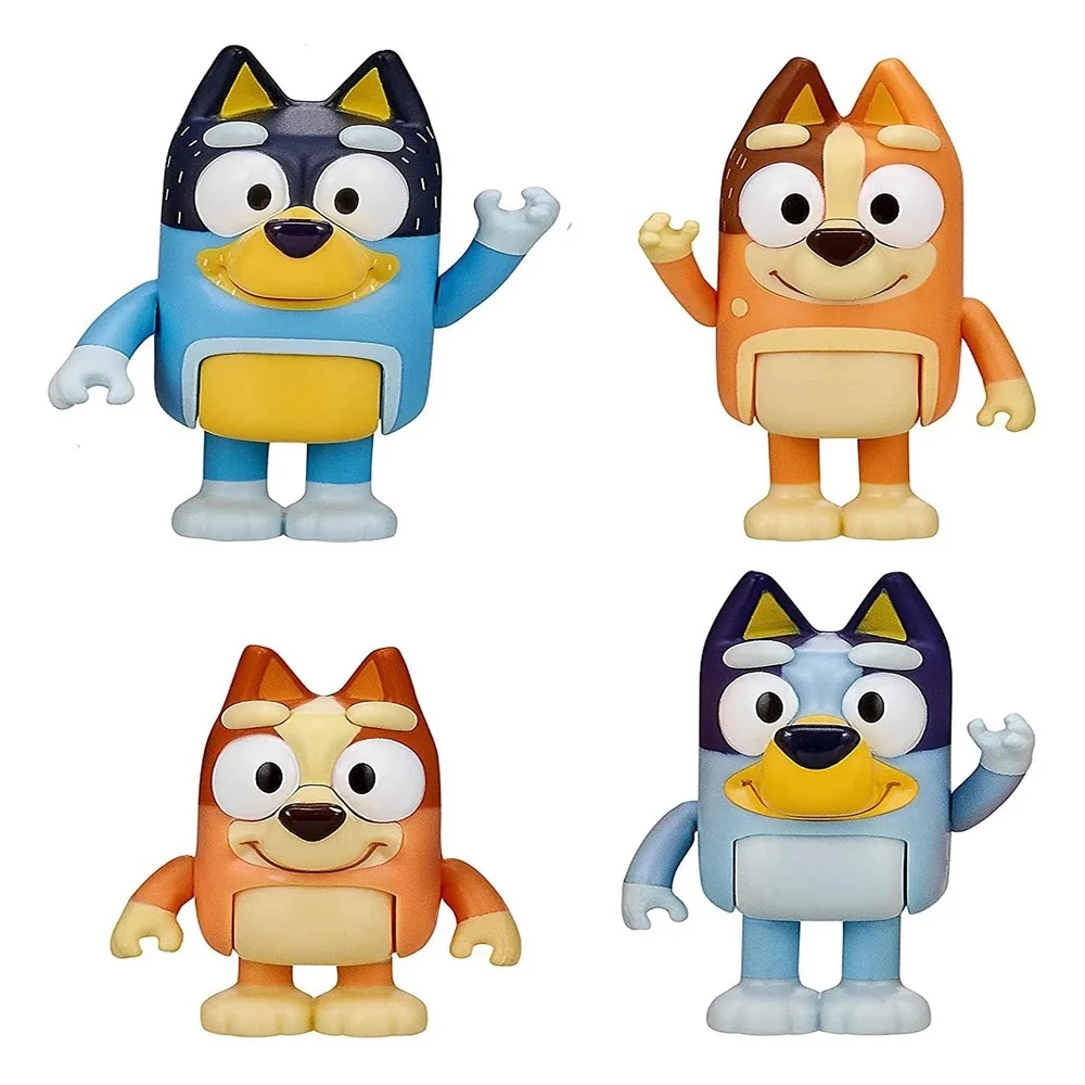 4 шт. детские фигурки героев мультфильма Bluey | Игрушки и хобби