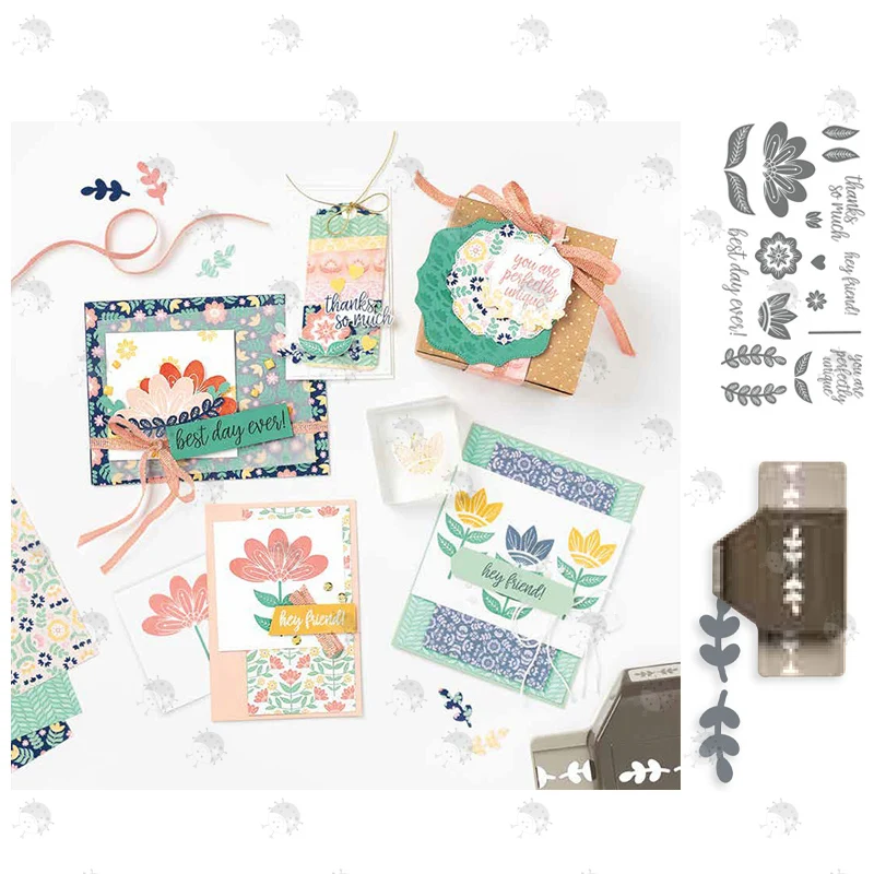 

HI!Friends Flower Lotus Leaf Daffodil Metal Cutting Die And Stamps Scrapbooking Background DIY Decoration Craft Embossing Albums