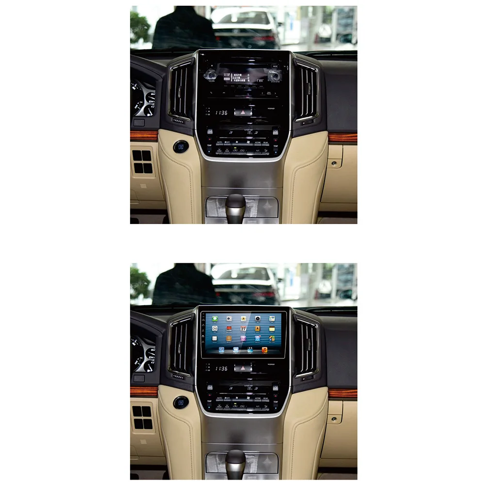 

9 дюймов Автомобиль фриз для Toyota LAND CRUISER 2016 облицовка аудио место панель адаптеров рама автомобиля DVD рамки приборной панели