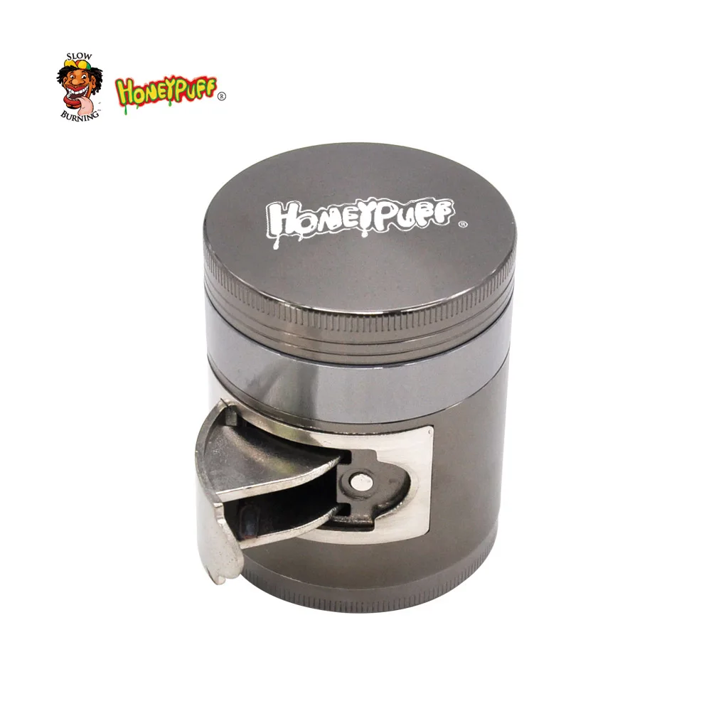

HONEYPUFF 4 Layers Grinder Spice Chromium Crusher Miller 56 MM/ 63 MM Multi Functional ZINC Alloy Herb Tobacco Grinder