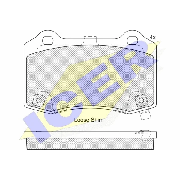 Колодки дисковые з. Jeep Grand Cherokee 3.7 6.1/3.0D 04 ICER 182|Тормозной цилиндр| |