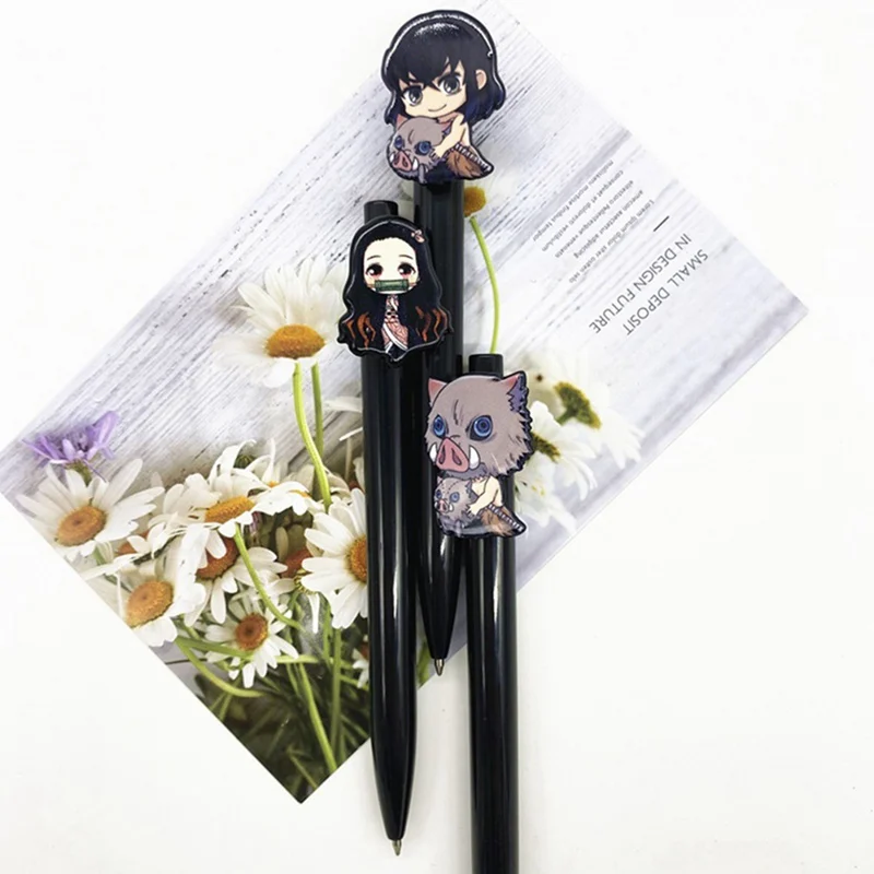 

For Demon Slaye:Kimetsu No Yaiba Kamado Tanjirou Nezuko Zenitsu Inosuke Stationery School Student Gel Pen Gift