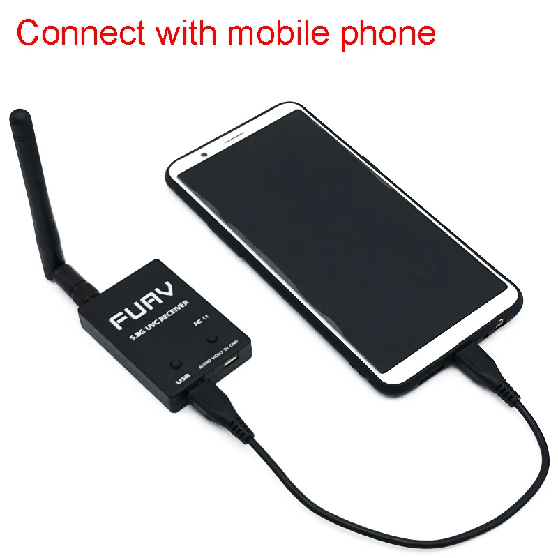 5 8G 150CH Mini FPV FUAV приемник UVC Video Downlink OTG для смартфона Android мобильный телефон