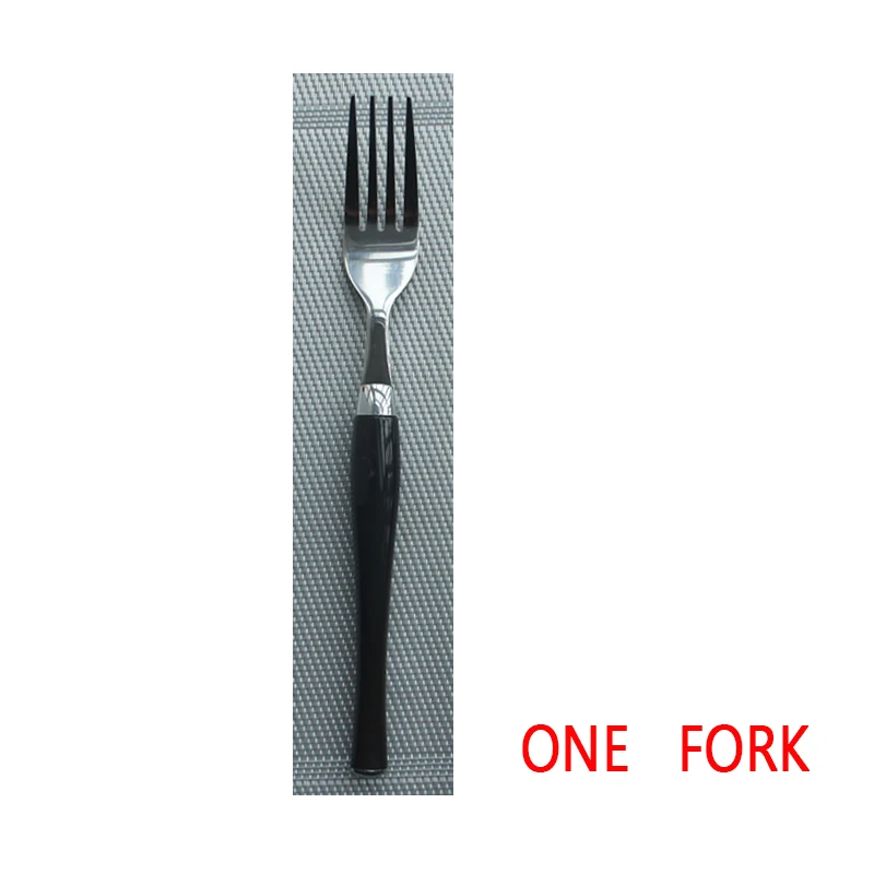 Only Fork CATHYLIN 4 шт./компл. набор столовых приборов Цвет прозрачные Нержавеющая сталь Пластик ручка посуда столовые приборы посуда набор K1 - Цвет: Only Fork