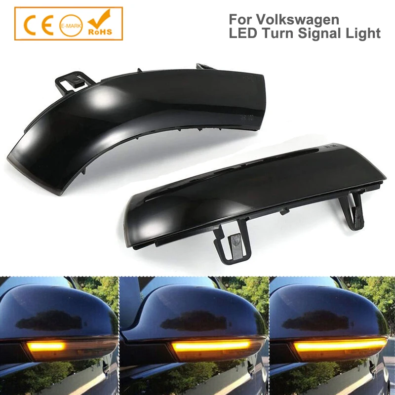 

2x Dynamic Side Mirror Turn Signal LED For Volkswagen GOLF 5 GTI Variant Jetta MK5 Passat B5.5 B6 Plus EOS Sharan