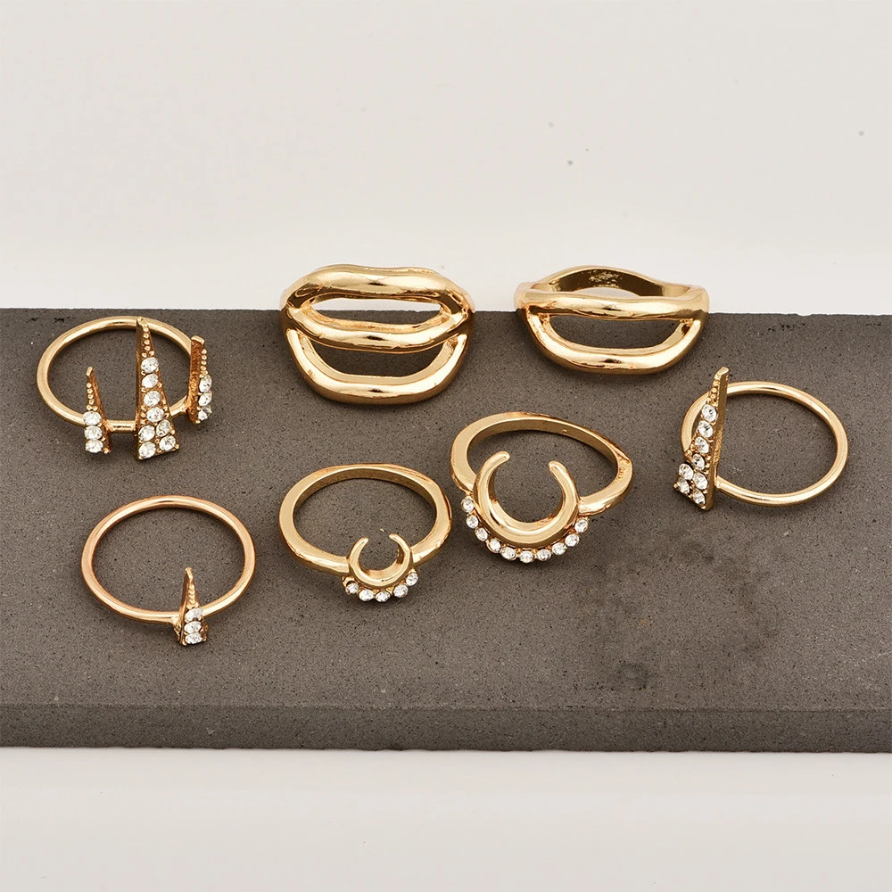 Комплект женских геометрических колец средней длины в стиле Бохо | Украшения и