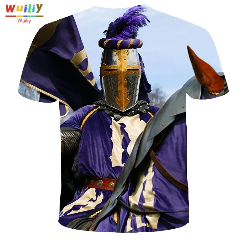 

Men's War T Shirt 3D Print Crusader TShirts Summer Graphic Tees Pattern Women/Men Novelty Streetwear Tops