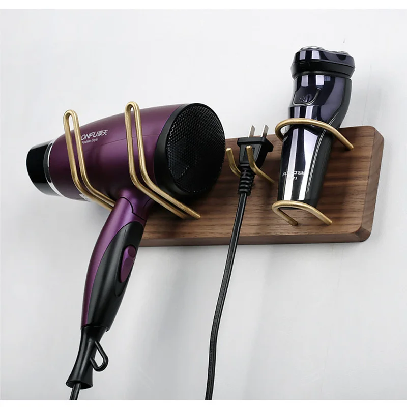 Деревянный держатель для фена настенный большинства сушилок органайзер