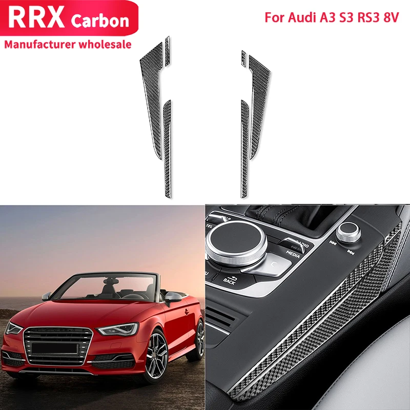 

RRX Обложка для панели центральной консоли автомобиля отделка наклейка из углеродного волокна автомобильные аксессуары для Audi A3 S3 RS3 8V 2013-2019