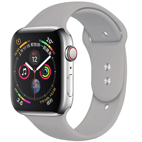 cool gray 15 Спортивный ремешок для Apple Watch ремешок 44 мм 40 4 3 iwatch ремешок 42 мм 38 мм силиконовый pulseira ремешок для часов Браслет Apple watch 5 ремешок 44 мм - Цвет ремешка: cool gray 15