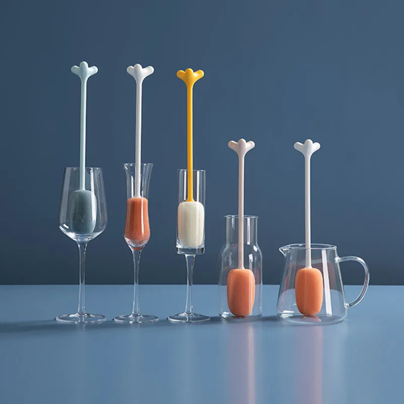 

Kitchen cleaning tool sponge brush wine glass coffee tea glass milk bottle cleaning brush no dead ends to remove tea stains