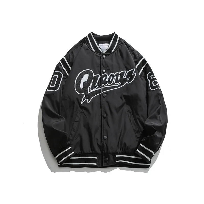 

2021 New Arrival Hot Bomber Jacket Brand Clothing Men Single Breasted Spliced Autumn Baseball Pure Fresh Stripe Coat Casual