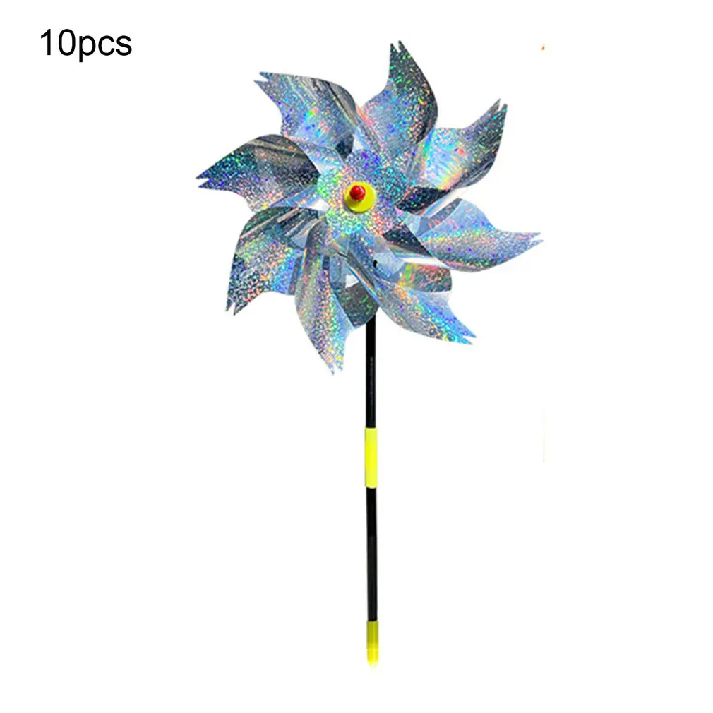 

Ветряная мельница, серебристый отпугиватель птиц, с защитой от птиц, светоотражающая защита от птиц, 10 шт.