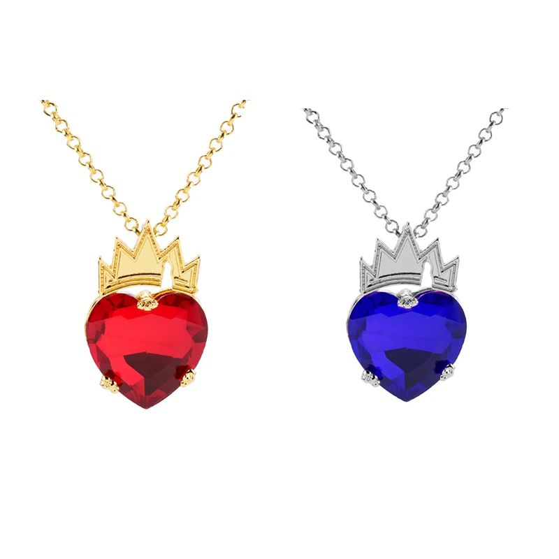 

Aesthetic Queen Crown Zircon Heart Necklace for Women Pendant Choker Charm Accessory Jewellery Necklaces for Teen Girls
