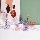 Стеклянные подсвечники, сиреневые подсвечники, центральные части свадебного стола, скандинавский Декор для дома, рождественский подарок