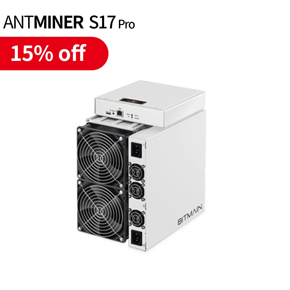 Биткоин-Майнер S17pro 53T Bitmain Antminer б/у S17 Pro SHA 256 алгоритм для майнинга биткоинов |
