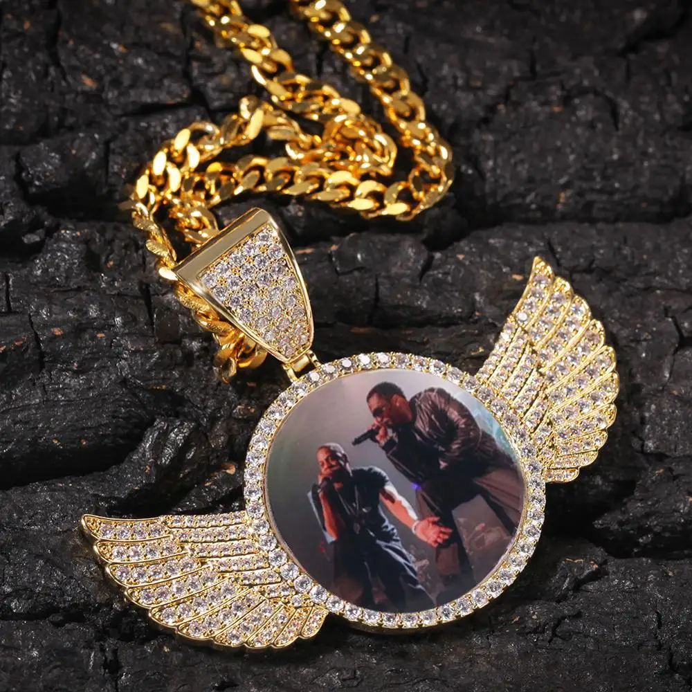 UWIN кубический цирконий на заказ фото кулон ожерелье с односторонней спинкой