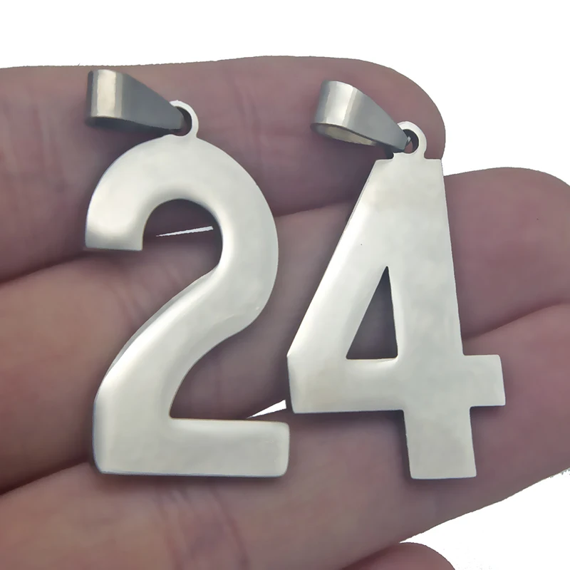 Ожерелье с подвеской в виде футбольного номера 0 9 из нержавеющей стали