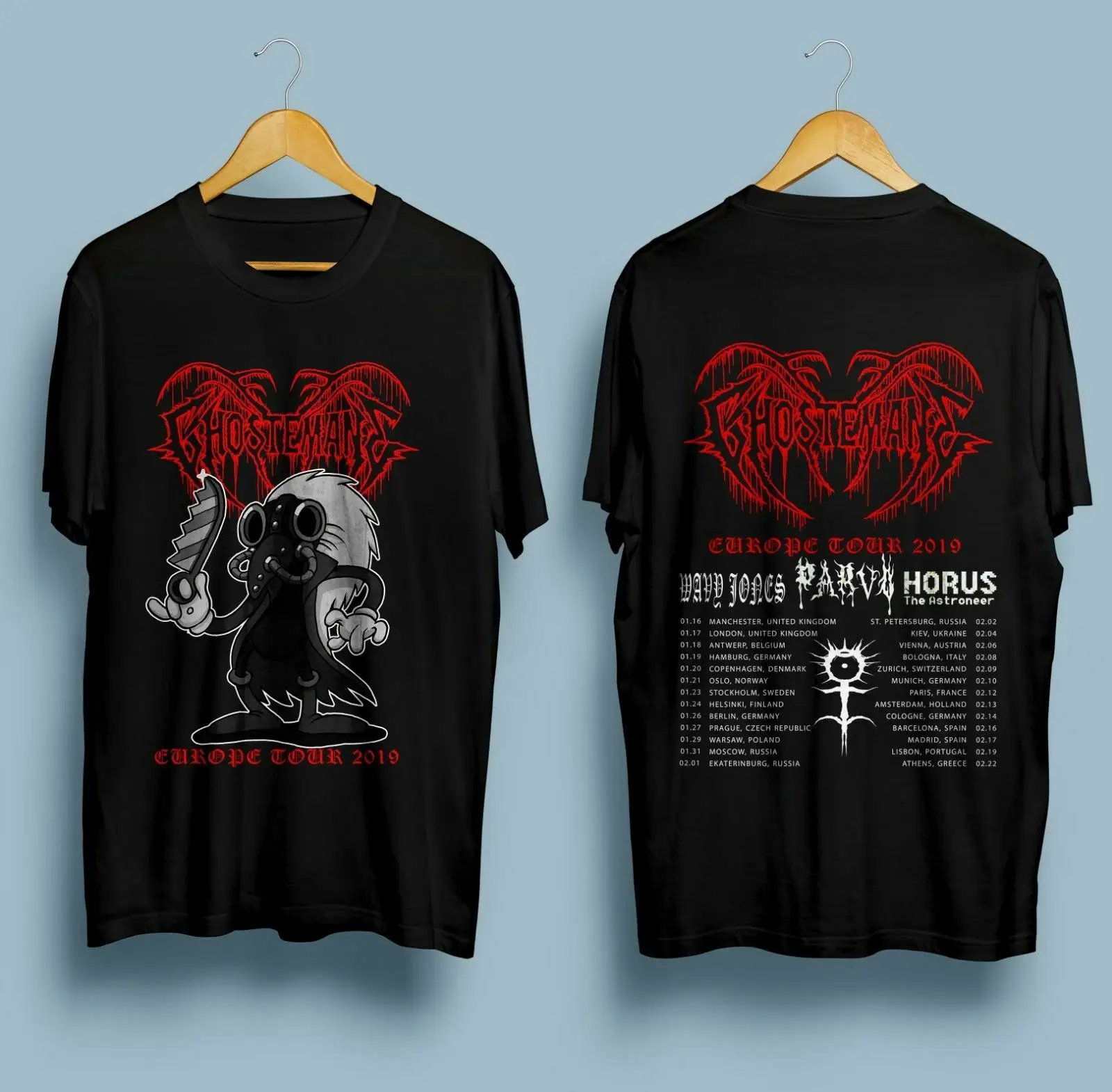 Редкие вещи Ghostemane Европа Тур 2019 футболка S-3XL | Мужская одежда